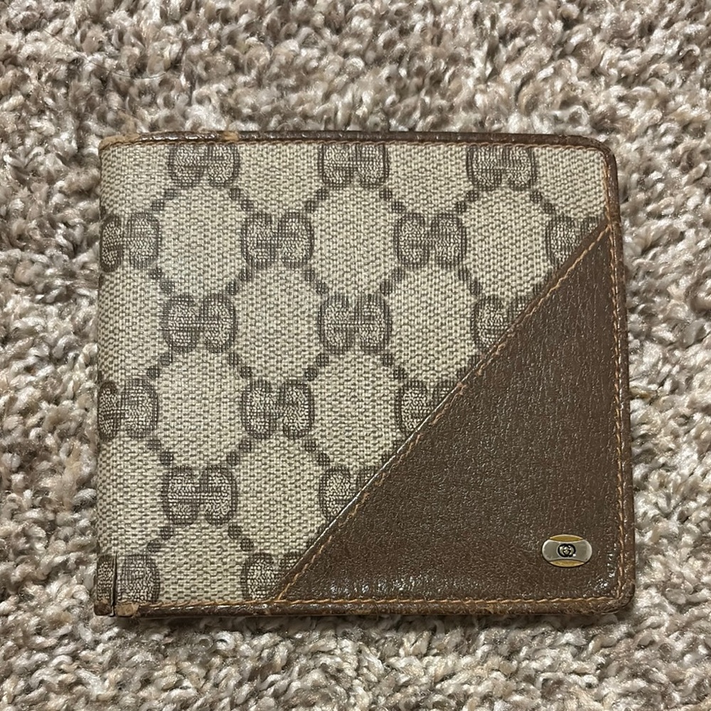 Gucci Brown and Tan mens wallet